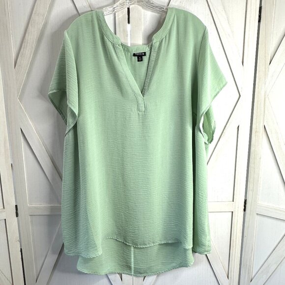 Torrid Gauze Split Front Pullover Top - Picture 3 of 6